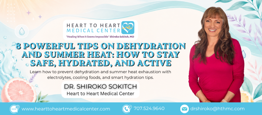 : Dr. Shiroko Sokitch teaching about dehydration and summer heat hydration tips
