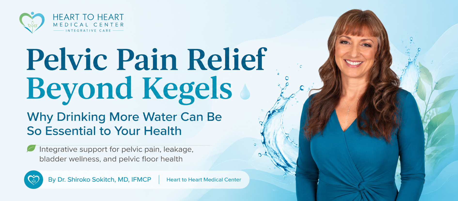 Pelvic pain relief beyond Kegels with hormone support, hydration, and integrative women’s health care